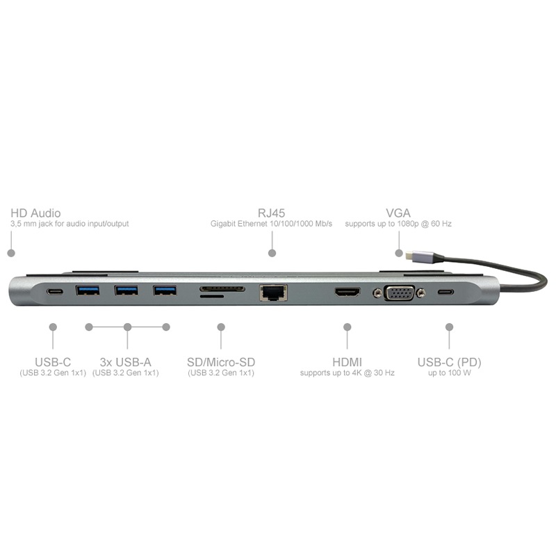 LC Power LC-HUB-C-MULTI-8 - Slika 2