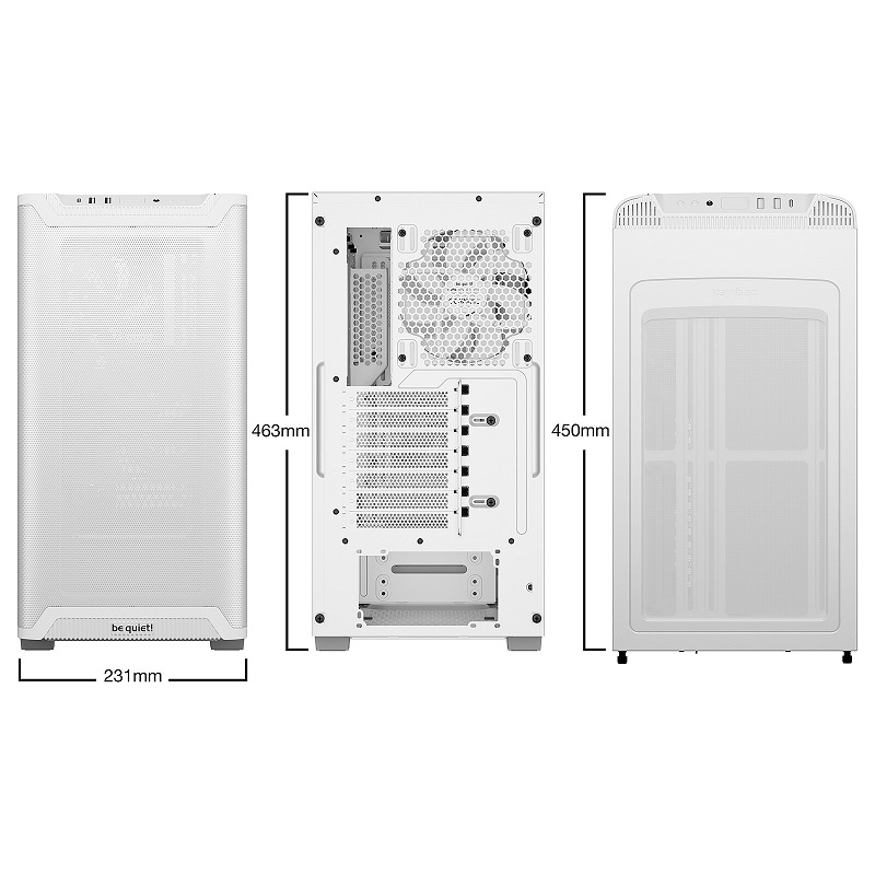 Be Quiet! PURE BASE 501 Airflow Window White BGW75 - Slika 4