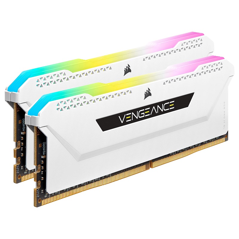 Corsair Vengeance RGB Pro SL DDR4 32GB (2x16GB) 3200MHz CMH32GX4M2E3200C16W White