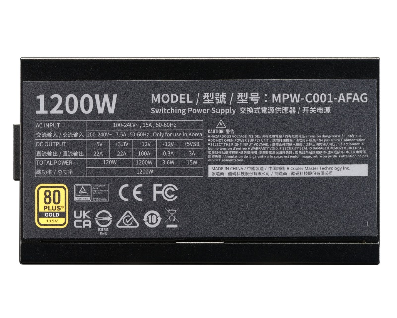 Cooler Master Elite Gold 1200W MPW-C001-AFAG-BEU - Slika 3