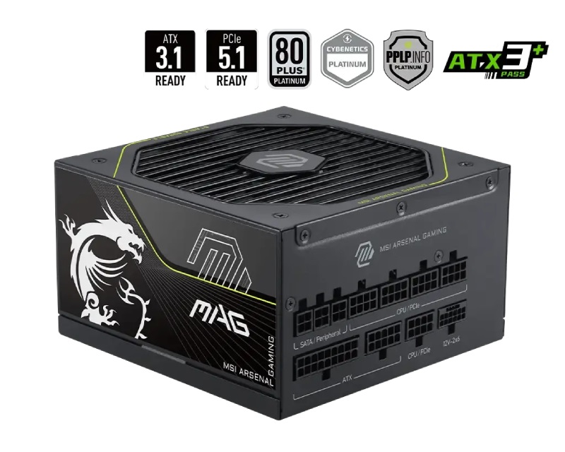 MSI MAG A1000PLS PCIE5 1000W - Slika 2